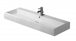 DURAVIT - Vero Umývadlo, 120x47 cm, s prepadom, s otvorom na batériu, WonderGliss, biela (04541200001)