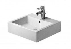DURAVIT - Vero Umývadlo, 50x47 cm, s prepadom, s otvorom na batériu, biela (0454500000)