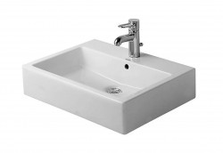 DURAVIT - Vero Umývadlo 60x47 cm, s 1 otvorom na batériu, s WonderGliss, alpská biela (04546000001)