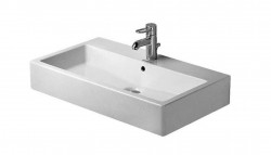 DURAVIT - Vero Umývadlo, 80x47 cm, s prepadom, s otvorom na batériu, WonderGliss, biela (04548000001)