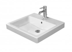 DURAVIT - Vero Umývadlo na dosku, 50x47 cm, s prepadom, s otvorom na batériu, biela (0315500000)