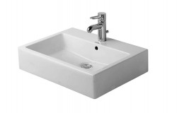 DURAVIT - Vero Umývadlo na dosku, 60x47 cm, s prepadom, s otvorom na batériu, biela (0452600000)