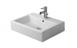 DURAVIT - Vero Umývadlo nábytkové, 60x47 cm, s 1 otvorom na batériu, s WonderGliss, alpská biela (04546000271)