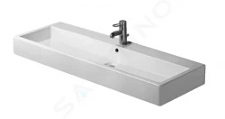 DURAVIT - Vero Umývadlo s prepadom, brúsené, 1200 mm x 470 mm, biele – jednootvorové umývadlo (0454120027)