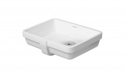 DURAVIT - Vero Umývadlo zápustné, 43x32 cm, s prepadom, WonderGliss, biela (03304300001)