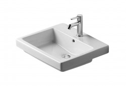 DURAVIT - Vero Umývadlo zápustné, 55x47x18 cm, s 1 otvorom na batériu, alpská biela (0315550000)