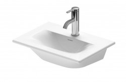 DURAVIT - Viu Umývadielko, 45x32 cm, bez prepadu, s otvorom na batériu, WonderGliss, biela (07334500411)