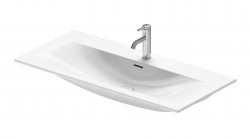 DURAVIT - Viu Umývadlo, 103x49 cm, s prepadom, s otvorom na batériu, WonderGliss, biela (23441000001)