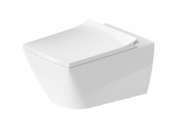 DURAVIT - Viu Závesné WC, Rimless, WonderGliss, biela (25110900001)