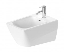 DURAVIT - Viu Závesný bidet, DuraFix, s WonderGliss, alpská biela (22921500001)