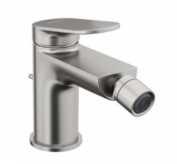 DURAVIT - Wave Bidetová batéria s výpusťou, kefovaná nerezová (WA2400001070)