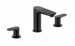 DURAVIT - Wave Umývadlová batéria s výpusťou Push-Open, 3-otvorová inštalácia, matná čierna (WA1060005046)