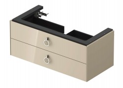 DURAVIT - White Tulip Umývadlová skrinka, 98x46x41 cm, 2 zásuvky, Taupe (WT43520H3H3)