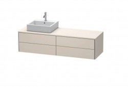 DURAVIT - XSquare Umyvadlová skříňka 160x55x40 cm, 4 zásuvky, Taupe Matt (XS4914L8383)