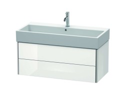 DURAVIT - XSquare Umývadlová skrinka 98x40x46 cm, 2 zásuvky, lesklá biela (XS419602222)