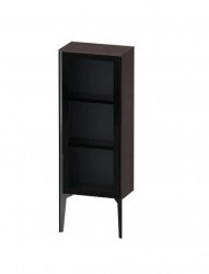 DURAVIT - Xviu Skrinka 89x40x24 cm, 1 dvierka, pánty vpravo, sklo/tmavý dub (XV1360RB272)