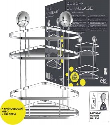 Eisl - Rohová sprchová polica, 2 úrovne, chróm BA0203 (BA0203)