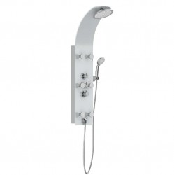 Eisl - Sklenený sprchový panel LANZAROTE III, s termostatickou batériou, biely 60025 (60025)