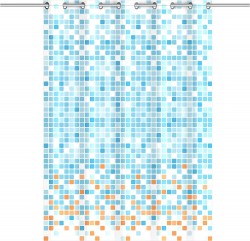 Eisl - Sprchový záves, modrá/oranžová BA0402 (BA0402)
