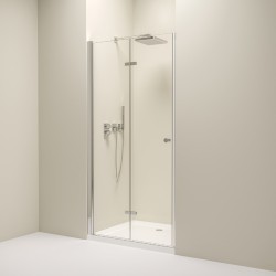 Erga Berlin, skladacie sprchové dvere do otvoru 70x195 cm, 6mm číre sklo, chrómový profil, (ERG-V02-BERLIN-D070-CR)