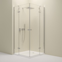 Erga Bern Double, sprchový kút s 2-krídlovými dverami 70(dvere) x 70(dvere) x 195 cm, 6mm číre sklo, chrómový profil, (ERG-V02-BERN-D070D070-CL-CR)