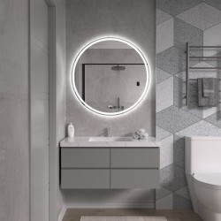 Erga Carla, okrúhle LED zrkadlo 120cm, 2760 lm, 3 farby svetla, (ERG-V01-208-1212)