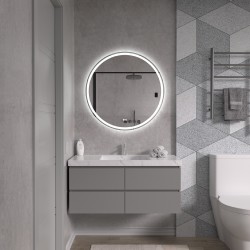 Erga Carla, okrúhle LED zrkadlo 80cm, 1840 lm, 3 farby svetla, (ERG-V01-208-8080)