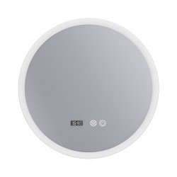 Erga Deam, okrúhle LED zrkadlo 50cm, 3 farby svetla, predné osvetlenie, vyhrievacia podložka proti zapareniu, ERG-V01-Deam-5050-CL (ERG-V01-DEAM-5050-CL)