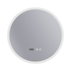 Erga Deam, okrúhle LED zrkadlo 60cm, 3 farby svetla, predné osvetlenie, vyhrievacia podložka proti zapareniu, ERG-V01-Deam-6060-CL (ERG-V01-DEAM-6060-CL)