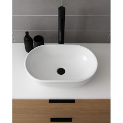 Erga Della, umývadlo na dosku 475x340x140 mm, biela lesklá, (ERG-V03-DELLA48-WH)