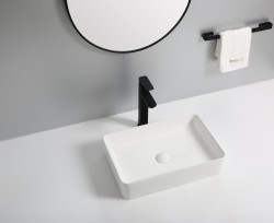 Erga Emiliana, umývadlo na dosku 500x335x110 mm, biela lesklá, (ERG-V03-9533-WH)