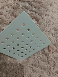 Erga Erga, kovová krytka na sprchovú vaničku 12,5x12,5cm, biela matná,  (ERG-V06-SMC-C01-WH)