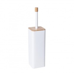 Erga Fonti, WC kefa voľne stojaca, biela/bambusova, (ERG-YKA-P.FONTI-WHT)