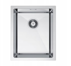Erga HD, 1-komorový oceľový drez 370x450x210 mm, oceľová, (ERG-MLS-HD3745)