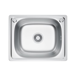 Erga HD, 1-komorový oceľový drez 500x400x210 mm, dekor satén, (ERG-MLS-HD4050S)