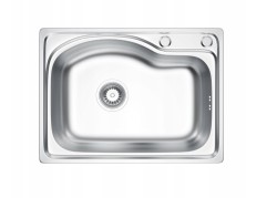 Erga HD, 1-komorový oceľový drez 580x430x160 mm, povrch MikroDekor, (ERG-MLS-HD5843D)