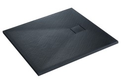 Erga Hyper, SMC sprchová vanička 140x70x2,6 cm + sifón, čierna matná, (ERG-V06-SMC-7014S-BK)