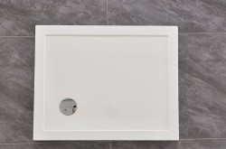 Erga Laos, obdĺžniková sprchová vanička 90x80x5cm, akrylát, biela lesklá, (ERG-V06-ACR-8090S-WH-CR)