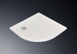 Erga Laos, štvrťkruhová sprchová vanička 80x80x5cm, akrylát, biela lesklá, (ERG-V06-ACR-8080Q-WH-CR)