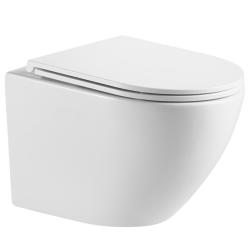 Erga Lily+, závesná WC misa 490x370x365mm, Rimless Tornado 2 + toaletné sedadlo s pomalým zatváraním, biela, (ERG-V03-LILY-TO2-WH)