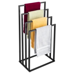 Erga Lonia, štvorramenný vešiak na uteráky 45x29x94 cm, čierna matná, (ERG-YKA-P.LONIA4-BLK)