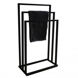 Erga Lonia, trojramenný vešiak na uteráky 41x22x85 cm, čierna matná, (ERG-YKA-P.LONIA3-BLK)