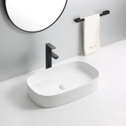 Erga Luella, umývadlo na dosku 610x375x120 mm, biela lesklá, (ERG-V03-9612-WH)