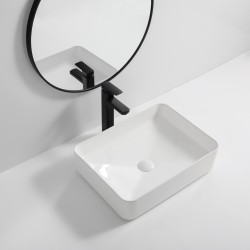 Erga Madalyn, umývadlo na dosku 500x370x135 mm, biela lesklá, (ERG-V03-9674-WH)