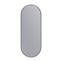 Erga Oval, oválne zrkadlo 35x90cm, čierny rám, (ERG-V01-OVAL-3590-BK)