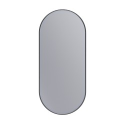 Erga Oval, oválne zrkadlo 40x90cm, čierny rám, (ERG-V01-OVAL-4090-BK)