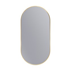 Erga Oval, oválne zrkadlo 50x100cm, zlatý rám, (ERG-V01-OVAL-5010-GD)
