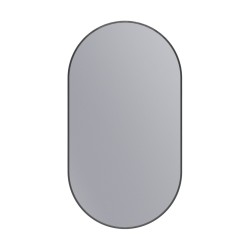 Erga Oval, oválne zrkadlo 55x100cm, čierny rám, (ERG-V01-OVAL-5510-BK)