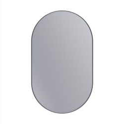 Erga Oval, oválne zrkadlo 60x100cm, čierny rám, (ERG-V01-OVAL-6010-BK)