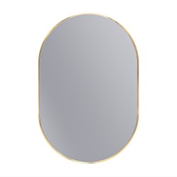 Erga Oval, oválne zrkadlo 60x90cm, zlatý rám, (ERG-V01-OVAL-6090-GD)
